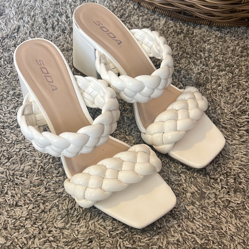 Soda heeled sandals. Great condtion